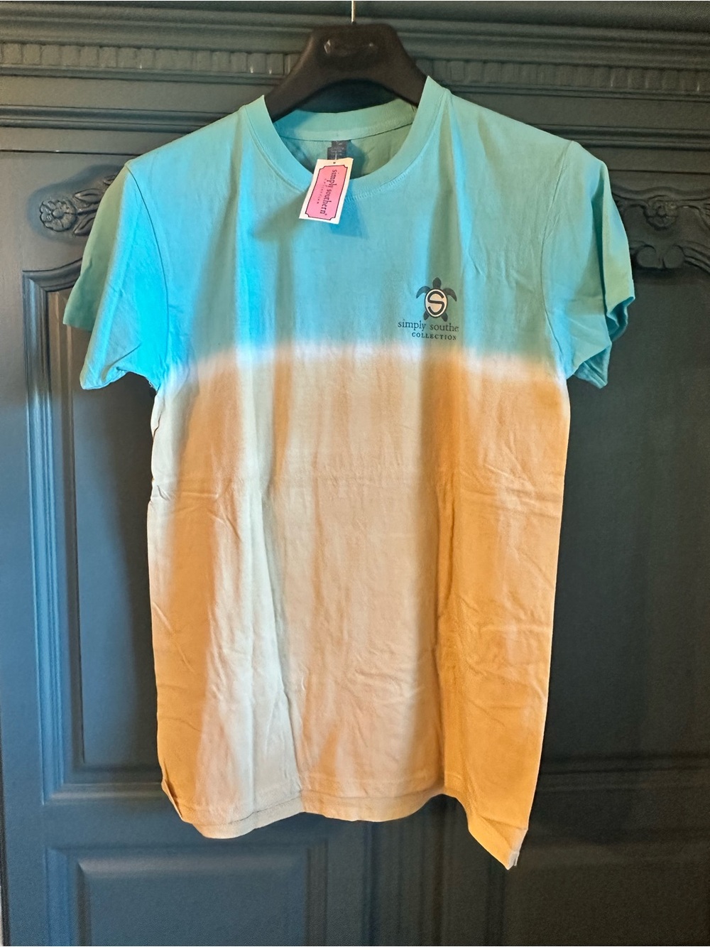 Simply Southern Blue and Tan Dip-Dye T-Shirt